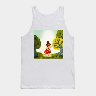 Enchanted Dreams: A Girl's Journey in the Magic Forest Tank Top